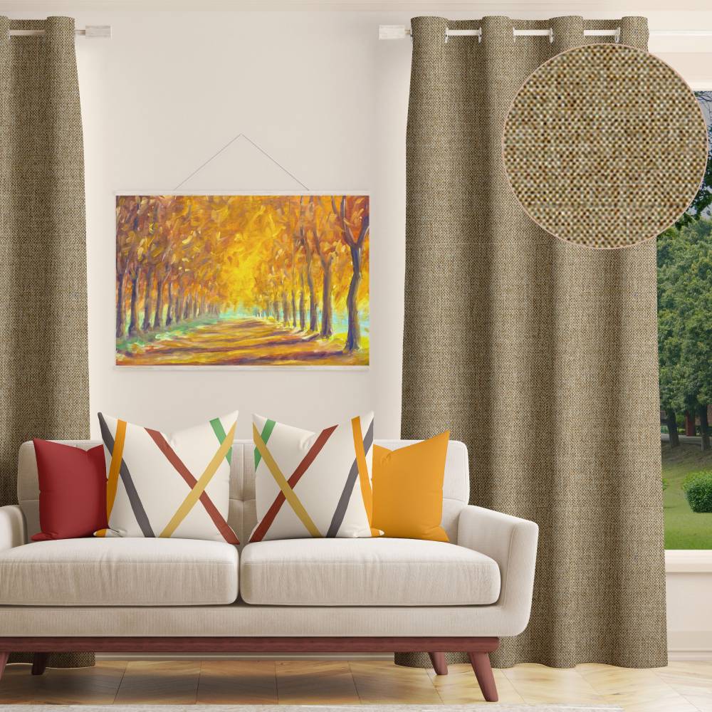 Farmhouse Decor Recipe: Textured Drapes With 4 Pillows, Art & Sofa Options - Ringtop