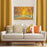 Shay Curtain - Orange Accents - Bohemian Decor Recipe: Textured Drapes With 4 Pillows, Art & Sofa Options - Ringtop