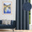 Shay Curtain - Indigo & Yellow Accents - Modern Decor Recipe #2 With 2 Pillows, Textured Drapes, Art & Sofa Options