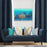 Shay - Navy Decor Recipe: Textured Drapes With 4 Pillows, Art & Sofa Options