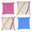 Shay Curtain - Blue & Pink Accents - Blue Decor Recipe: Textured Drapes With 4 Pillows, Art & Sofa Options - Ringtop