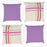 Shay Curtain - Purple & Multi Color Accents  - Blue Decor Recipe: Textured Drapes With 4 Pillows, Art & Sofa Options