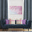 Shay Curtain - Purple & Multi Color Accents - Blue Decor Recipe: Textured Drapes With 4 Pillows, Art & Sofa Options - Ringtop