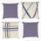 Shay Curtain - Dark Purple & Multi Color Accents  - Blue Decor Recipe: Textured Drapes With 4 Pillows, Art & Sofa Options
