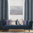 Shay Curtain - Dark Purple & Multi Color Accents  - Blue Decor Recipe: Textured Drapes With 4 Pillows, Art & Sofa Options