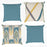 Blue Decor Recipe: Textured Drapes With 4 Pillows, Art & Sofa Options - Ringtop