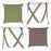 Shay Curtain - Olive Green & Brown Accents  - Blue Decor Recipe: Textured Drapes With 4 Pillows, Art & Sofa Options