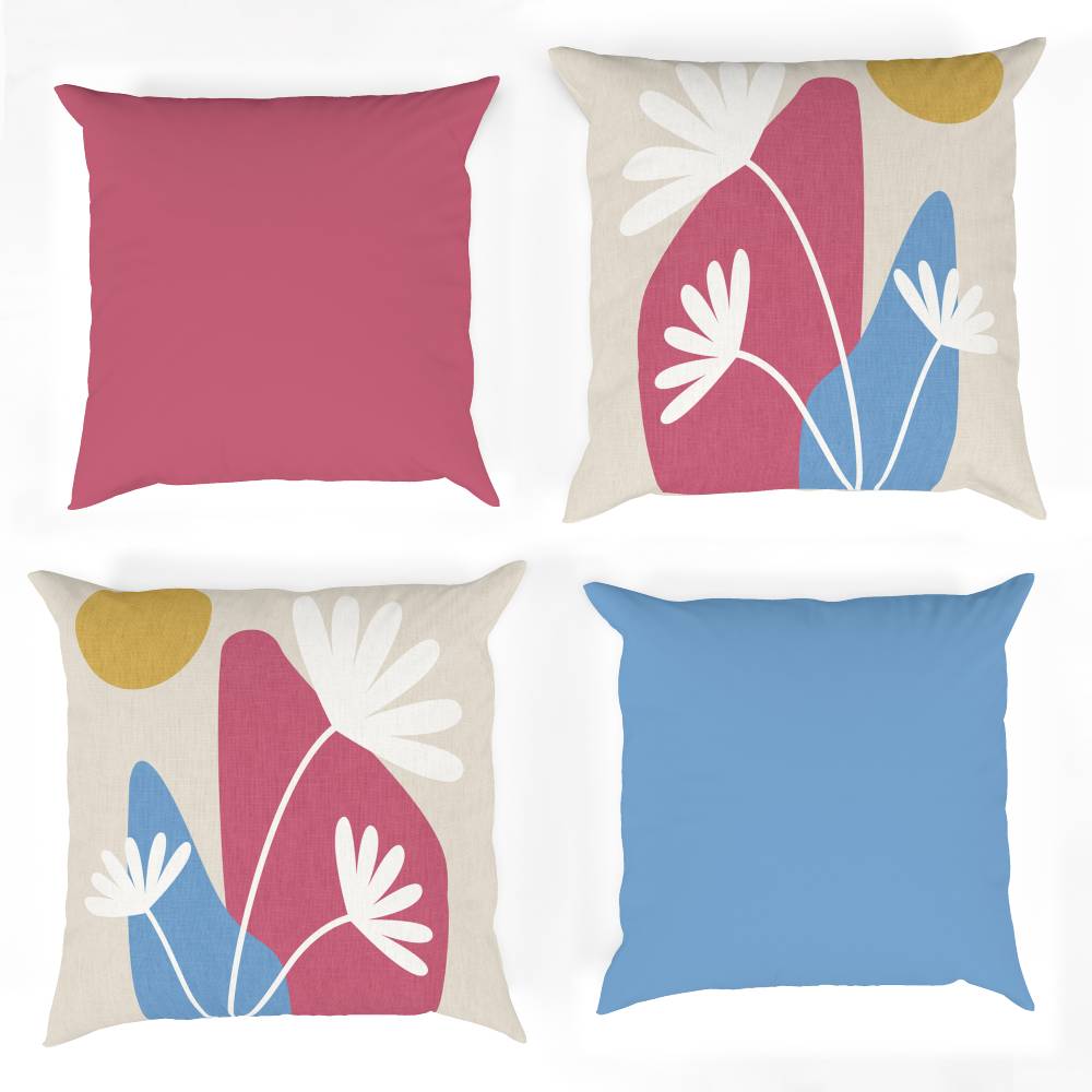 Blue Decor Recipe: Textured Drapes With 4 Pillows, Art & Sofa Options - Ringtop