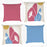 Shay Curtain - Red & Blue Accents  - Blue Decor Recipe: Textured Drapes With 4 Pillows, Art & Sofa Options