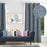 Shay Curtain - Teal & Pink Accents - Blue Decor Recipe: Textured Drapes With 4 Pillows, Art & Sofa Options - Ringtop