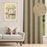 Shay Curtain - Brown & Tan Accents - Traditional Decor Recipe #2 With 2 Pillows, Textured Drapes, Art & Sofa Options