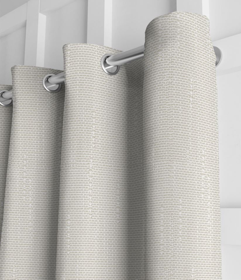 Pair of York Textured Weave Blackout Drapery Panels and Free Wrap Rod