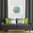 Shay Curtain - Apple Green Multi Color Accents - Farmhouse Decor Recipe: Textured Drapes With 4 Pillows, Art & Sofa Options - Ringtop