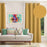 Shay Curtain - Emerald Green Multi Color Accents - Modern Decor Recipe: Textured Drapes With 4 Pillows, Art & Sofa Options