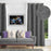 Shay - Charcoal Decor Recipe: Textured Drapes With 4 Pillows, Art & Sofa Options