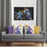 Shay Curtain - Purple & Yellow Accents - Modern Decor Recipe: Textured Drapes With 4 Pillows, Art & Sofa Options