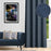 Shay Curtain - Blue Decor Recipe #2 With 2 Pillows, Textured Drapes, Art & Sofa Options