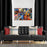 Shay Curtain - Red Multi Color Accents - Modern Decor Recipe: Textured Drapes With 4 Pillows, Art & Sofa Options
