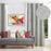 Shay Curtain - Red Accents - Grey Decor Recipe: Textured Drapes With 4 Pillows, Art & Sofa Options