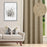 Shay Curtain - Taupe Accents - Burlap Decor Recipe #2 With 2 Pillows, Textured Drapes, Art & Sofa Options