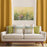 Shay Curtain - Olive Green Multi Color Accents - Farmhouse Decor Recipe: Textured Drapes With 4 Pillows, Art & Sofa Options