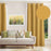 Shay Curtain - Olive Green & Multi Color Accents - Gold Decor Recipe: Textured Drapes With 4 Pillows, Art & Sofa Options