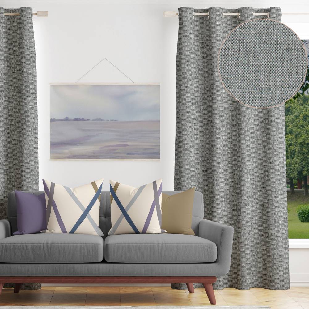 Shay - Traditional Landscape Decor Recipe: Textured Drapes With 4 Pillows, Art & Sofa Options