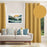 Shay Curtain - Blue Green & Gold Accents - Gold Decor Recipe: Textured Drapes With 4 Pillows, Art & Sofa Options