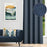 Shay Curtain - Blue Decor Recipe #2 With 2 Pillows, Textured Drapes, Art & Sofa Options