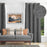 Shay - Charcoal Decor Recipe: Textured Drapes With 4 Pillows, Art & Sofa Options