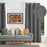 Shay - Charcoal Decor Recipe: Textured Drapes With 4 Pillows, Art & Sofa Options