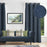 Shay - Navy Decor Recipe: Textured Drapes With 4 Pillows, Art & Sofa Options