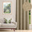 Shay Curtain - Green & Brown Accents - Traditional Decor Recipe #2 With 2 Pillows, Textured Drapes, Art & Sofa Options
