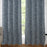 Shay Curtain - Green Accents - Farmhouse Decor Recipe #2 With 2 Pillows, Textured Drapes, Art & Sofa Options