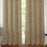 Shay Curtain - Taupe Accents - Burlap Decor Recipe #2 With 2 Pillows, Textured Drapes, Art & Sofa Options