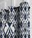 Pair of Isla Ikat Blackout Drapery Panels and Free Wrap Rod