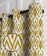 Pair of Isla Ikat Blackout Drapery Panels and Free Wrap Rod