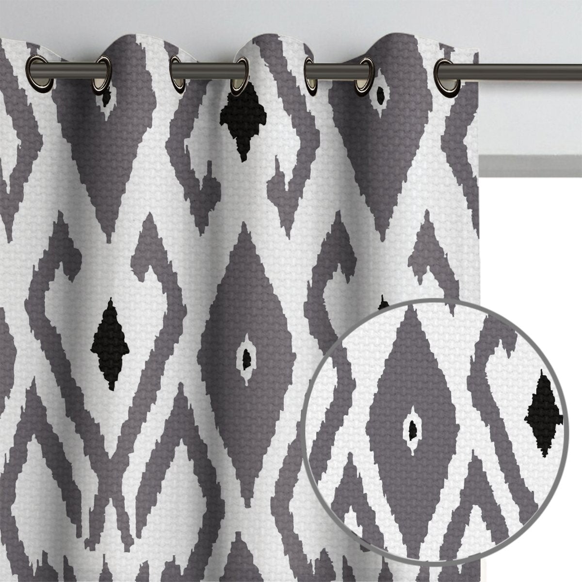 Decorator's Favorite Grey Drapery & Pillow Bundles - Isla White Silver Gray & Light Gray Curtain Pair with Pair Hope Linen Pillows