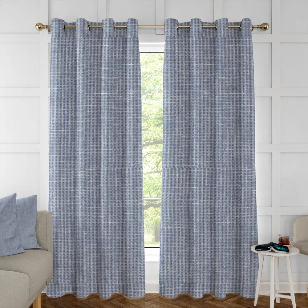 Landon Linen Burlap Unlined Curtain Panel (Blackout Available)
