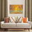 Shay Curtain - Brown & Orange Accents - Farmhouse Decor Recipe: Textured Drapes With 4 Pillows, Art & Sofa Options