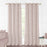 Zara Linen Texture Unlined Light Filtering Curtain Panel (Blackout Available)