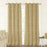 2 Pack, Newest Gold Light Filtering Curtains (Blackout available)