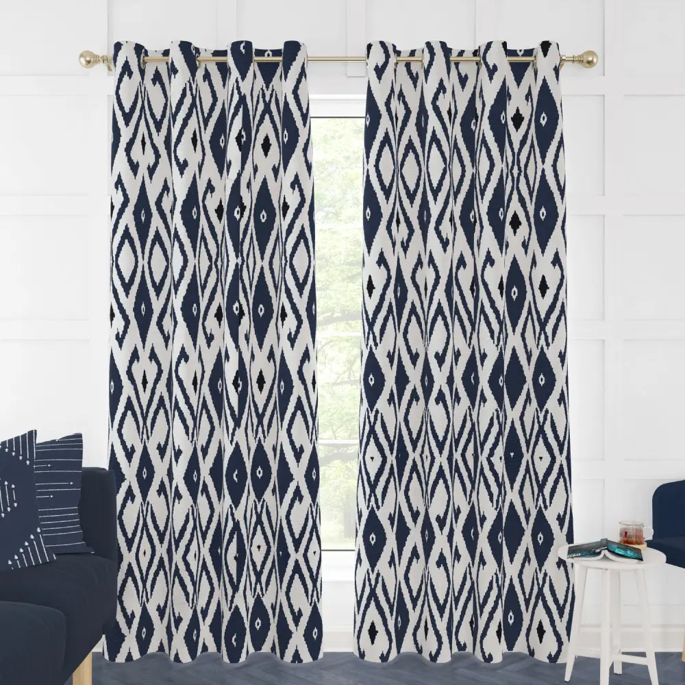 Modern Limited Edition Isla Ikat Unlined Curtain Panel (Blackout Available)