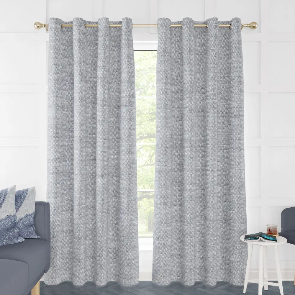 Gemma Linen Textured Unlined Curtain Panel (Blackout Available)
