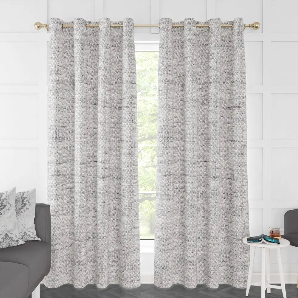 Gemma Linen Textured Unlined Curtain Panel (Blackout Available)