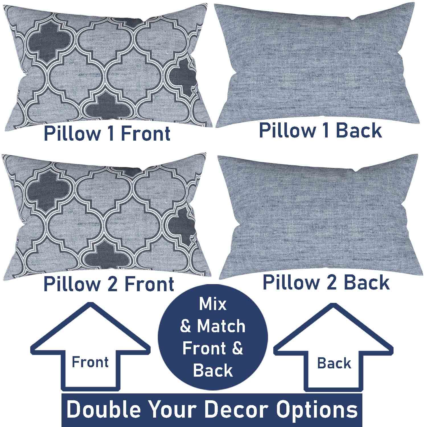Ian & Ivy Moroccan Asymmetrical Pillow Cover Set