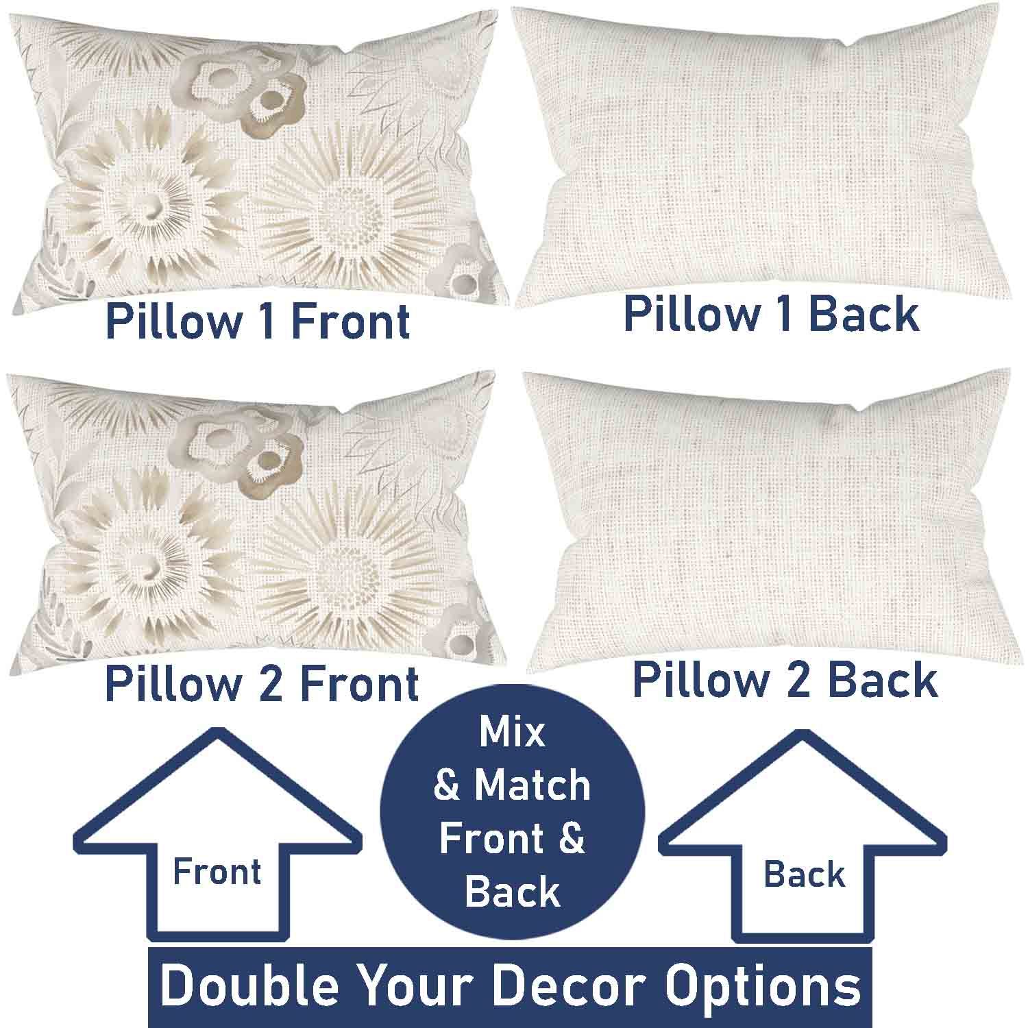 Ray & Iva Plaid Painterly & Watercolor Sunflower Pillow Cover Set