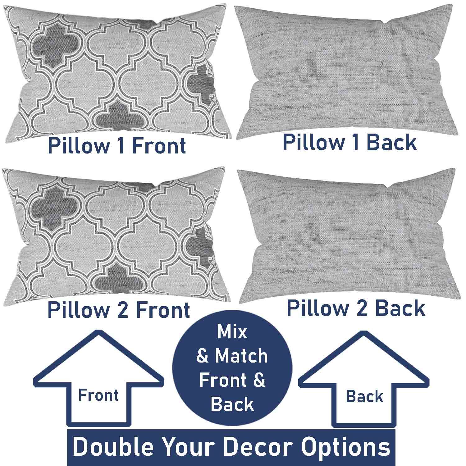 Ian & Ivy Moroccan Asymmetrical Pillow Cover Set