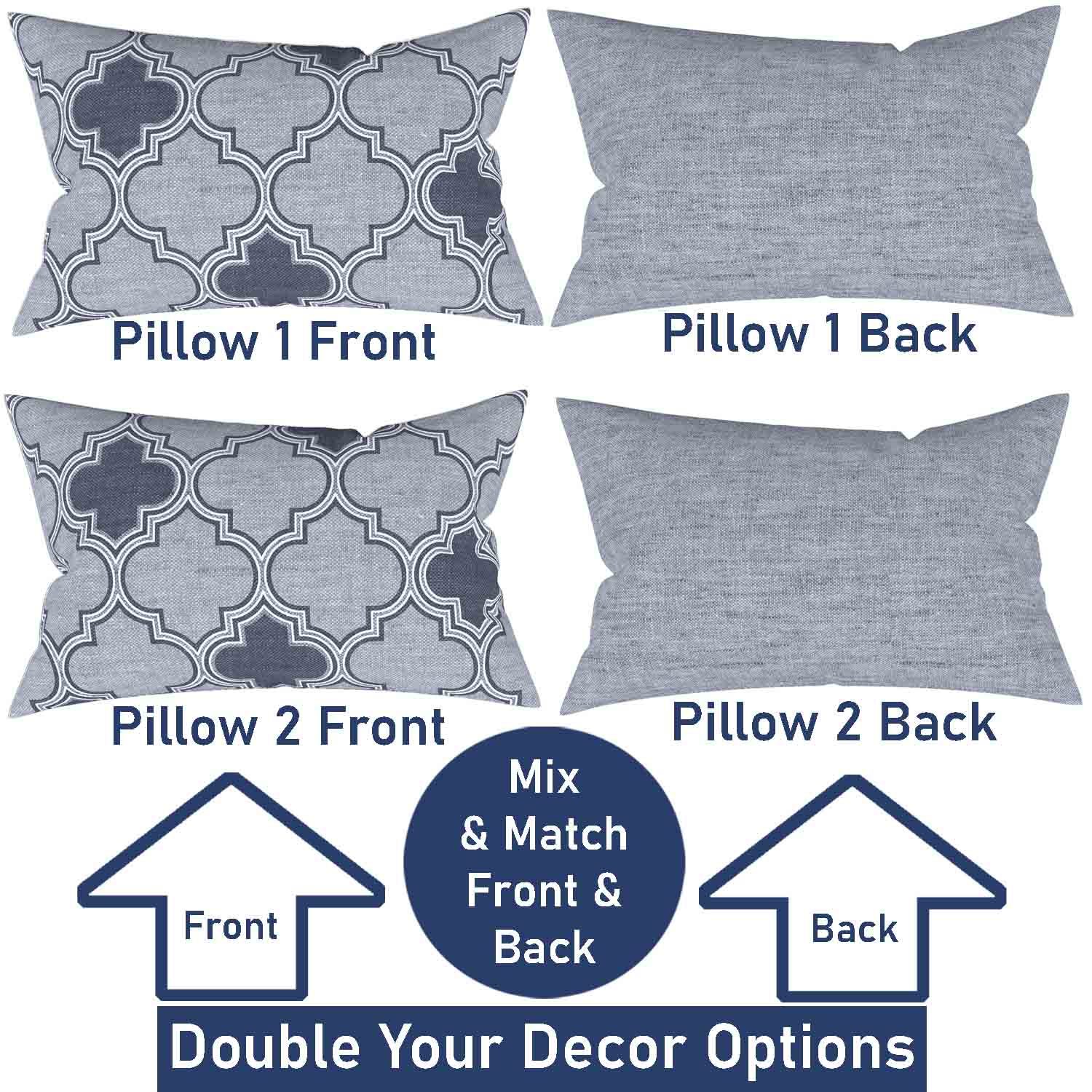 Ian & Ivy Moroccan Asymmetrical Pillow Cover Set