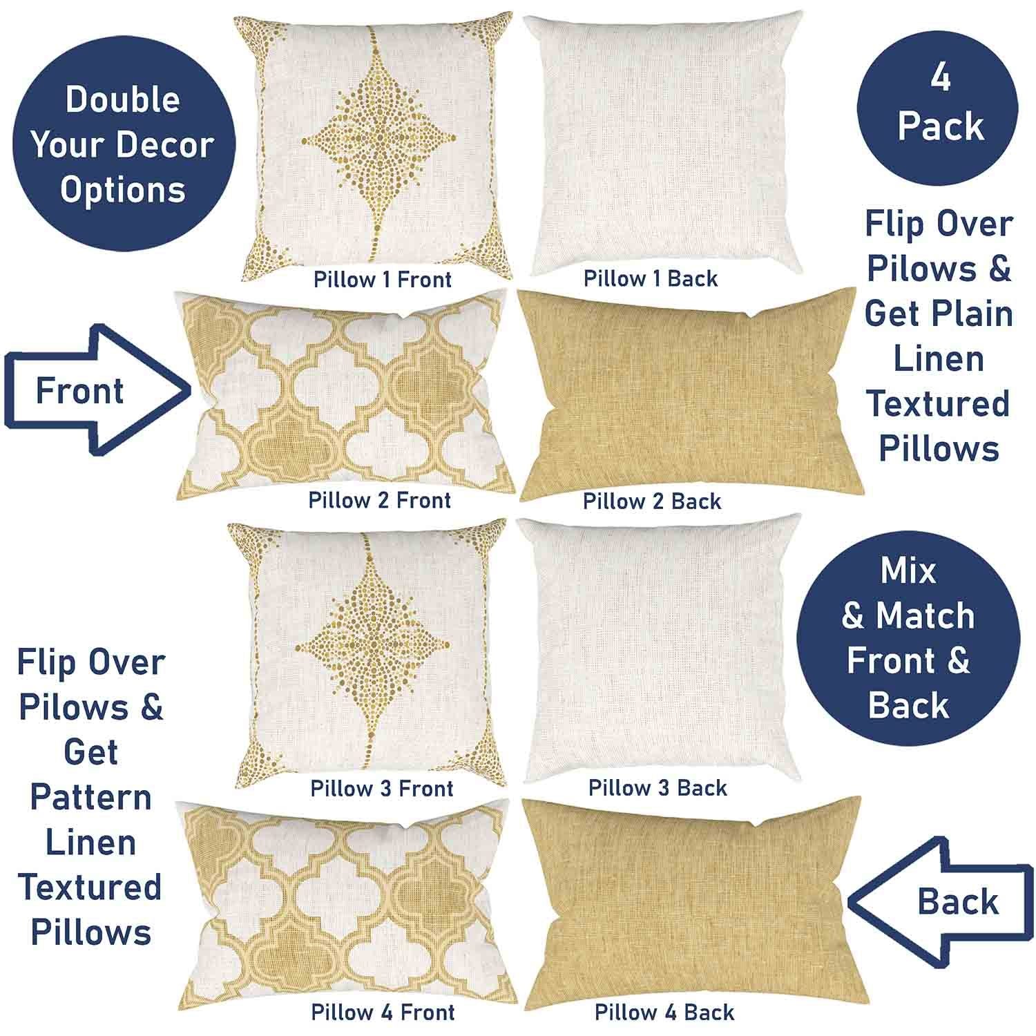 Ian & Ivy Moroccan Asymmetrical Pillow Cover Set